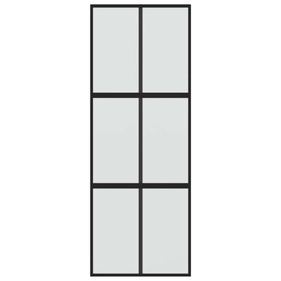 Musta liukuovi Vanzeti 90x205cm (karkaistu lasi ja alumiini)