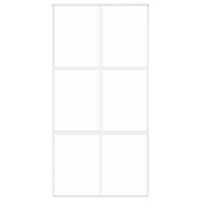 Valkoinen liukuovi Vanzeti 102,5x205cm (karkaistu lasi ja alumiini)