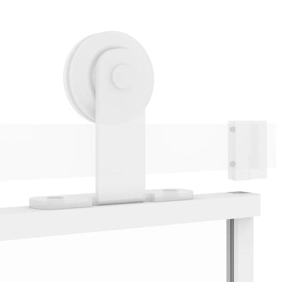 Valkoinen liukuovi Vanzeti 102,5x205cm (karkaistu lasi ja alumiini)