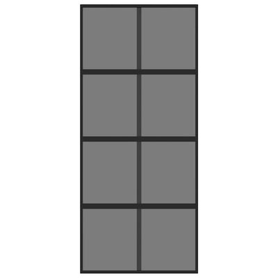 Musta liukuovi Botezatu 90x205cm (karkaistu lasi ja alumiini)