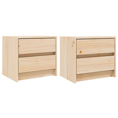 Yöpöydät 2 kpl 40x31x35,5 cm täysi mänty