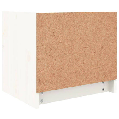 Yöpöydät 2 kpl valkoinen 40x31x35,5 cm täysi mänty