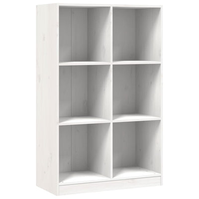 Kirjahylly valkoinen 70x33x110 cm täysi mänty