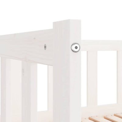 Valkoinen vuodesohva rullilla Otti 90x200cm (mänty)