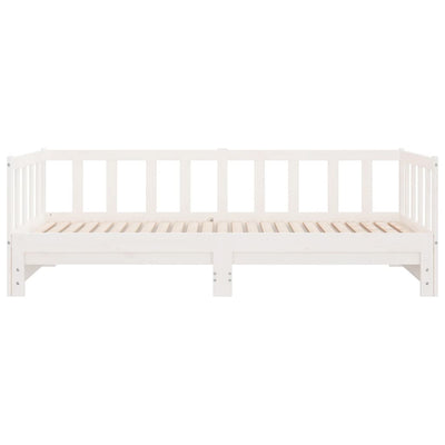 Valkoinen vuodesohva rullilla Otti 90x190cm (mänty)