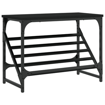 Kenkäteline musta 60x30x45 cm tekninen puu