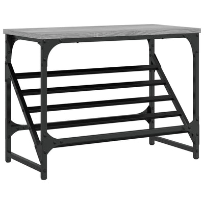 Kenkäteline harmaa Sonoma 60x30x45 cm tekninen puu