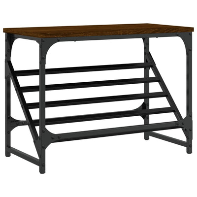 Kenkäteline ruskea tammi 60x30x45 cm tekninen puu