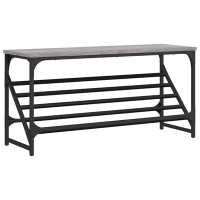Kenkäteline harmaa Sonoma 90x30x45 cm tekninen puu