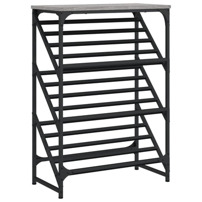 Kenkäteline harmaa Sonoma 60x30x85 cm tekninen puu