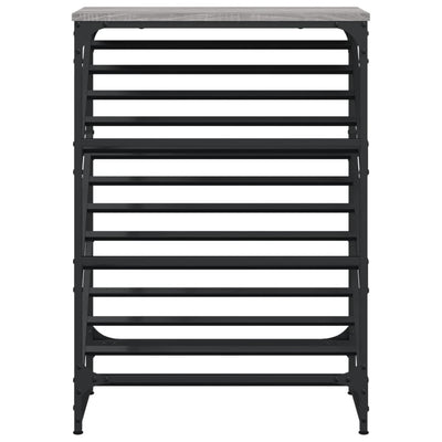 Kenkäteline harmaa Sonoma 60x30x85 cm tekninen puu