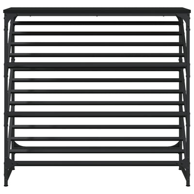Kenkäteline musta 90x30x85 cm tekninen puu