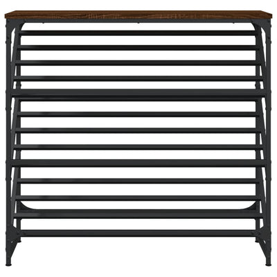 Kenkäteline ruskea tammi 90x30x85 cm tekninen puu