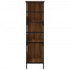Kirjahylly ruskea tammi 78,5x33x117,5 cm tekninen puu