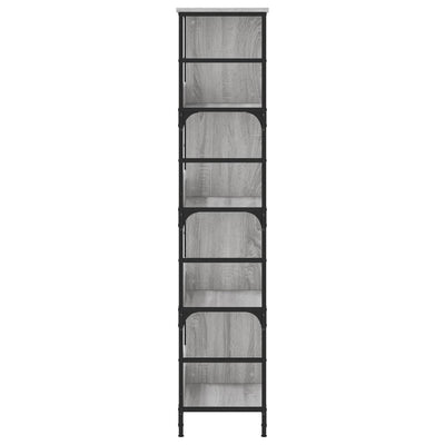 Kirjahylly harmaa Sonoma 78,5x33x153 cm tekninen puu