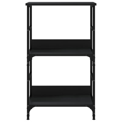 Kirjahylly musta 50x33x82 cm tekninen puu