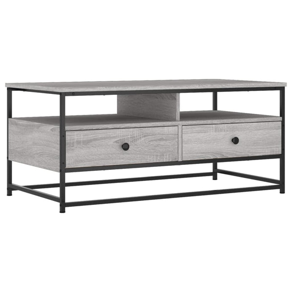 Sohvapöytä harmaa Sonoma 100x51x45 cm tekninen puu