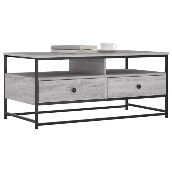 Sohvapöytä harmaa Sonoma 100x51x45 cm tekninen puu