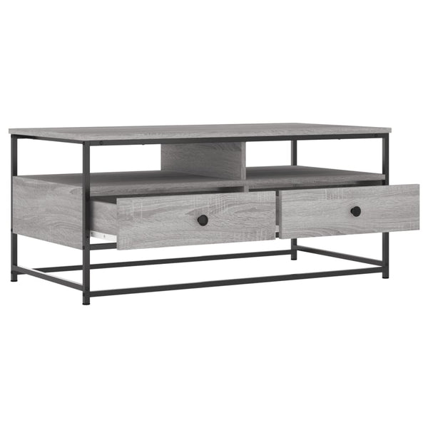 Sohvapöytä harmaa Sonoma 100x51x45 cm tekninen puu