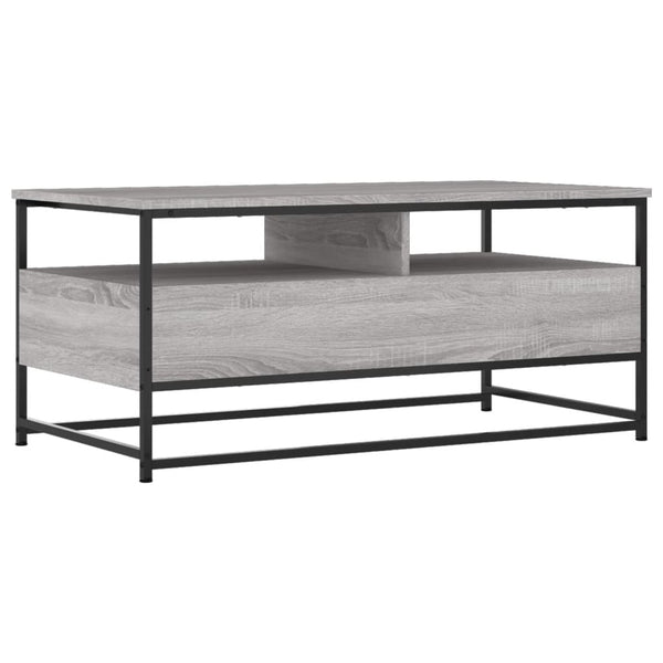 Sohvapöytä harmaa Sonoma 100x51x45 cm tekninen puu