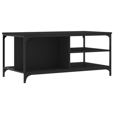 Sohvapöytä musta 100x50x45 cm tekninen puu