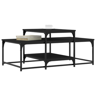 Sohvapöytä musta 102x60x45 cm tekninen puu