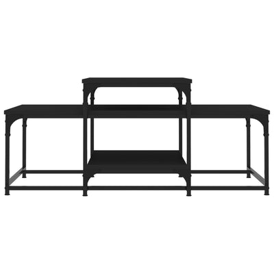 Sohvapöytä musta 102x60x45 cm tekninen puu