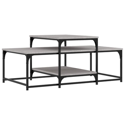 Sohvapöytä harmaa Sonoma 102x60x45 cm tekninen puu
