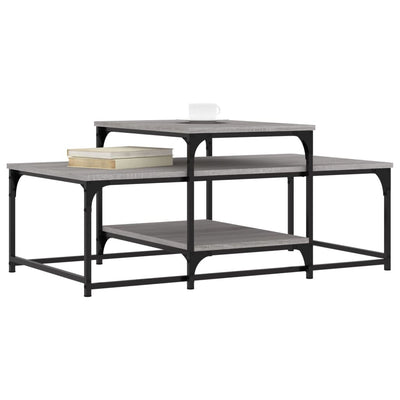 Sohvapöytä harmaa Sonoma 102x60x45 cm tekninen puu