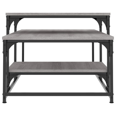 Sohvapöytä harmaa Sonoma 102x60x45 cm tekninen puu