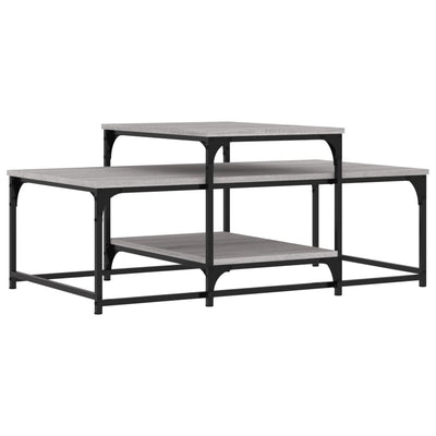 Sohvapöytä harmaa Sonoma 102x60x45 cm tekninen puu