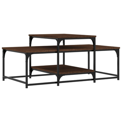 Sohvapöytä ruskea tammi 102x60x45 cm tekninen puu