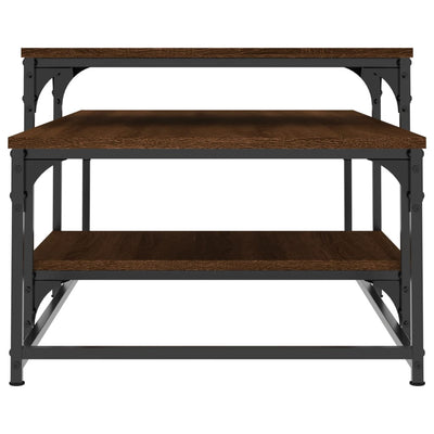 Sohvapöytä ruskea tammi 102x60x45 cm tekninen puu