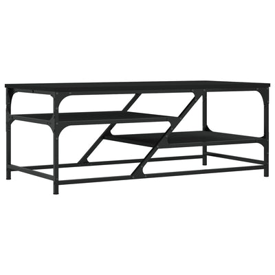 Sohvapöytä musta 100x49x40 cm tekninen puu