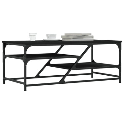 Sohvapöytä musta 100x49x40 cm tekninen puu
