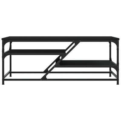 Sohvapöytä musta 100x49x40 cm tekninen puu