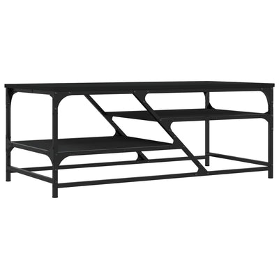 Sohvapöytä musta 100x49x40 cm tekninen puu