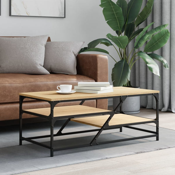 Sohvapöytä Sonoma-tammi 100x49x40 cm tekninen puu