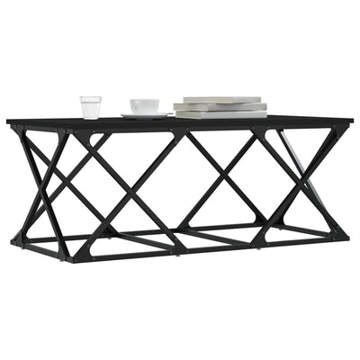 Sohvapöytä musta 100x49x40 cm tekninen puu
