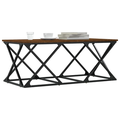 Sohvapöytä ruskea tammi 100x49x40 cm tekninen puu