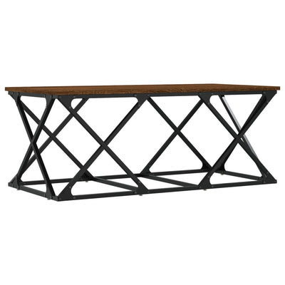 Sohvapöytä ruskea tammi 100x49x40 cm tekninen puu