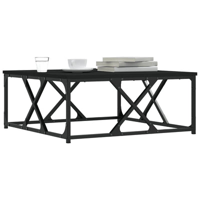 Sohvapöytä musta 70x70x30 cm tekninen puu