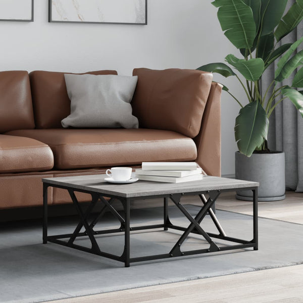 Sohvapöytä harmaa Sonoma 70x70x30 cm tekninen puu