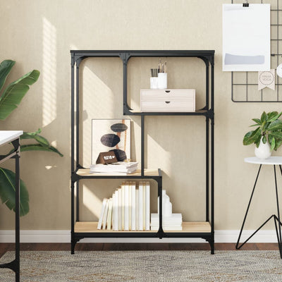 Sonoma tammi kirjahylly Sirmann 81x36x115cm (puinen ja teräs)