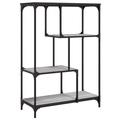 Kirjahylly harmaa Sonoma 81x36x115 cm tekninen puu ja teräs