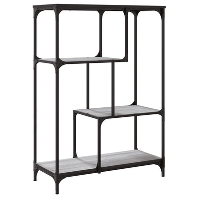 Kirjahylly harmaa Sonoma 81x36x115 cm tekninen puu ja teräs