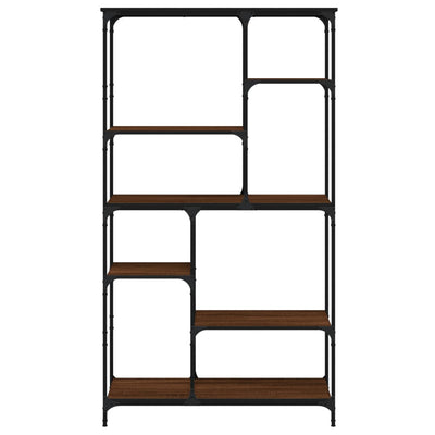 Kirjahylly ruskea tammi 99x35,5x176 cm tekninen puu ja teräs