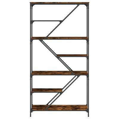 Savutammi kirjahylly Arka 91x36x176cm (puinen ja teräs)