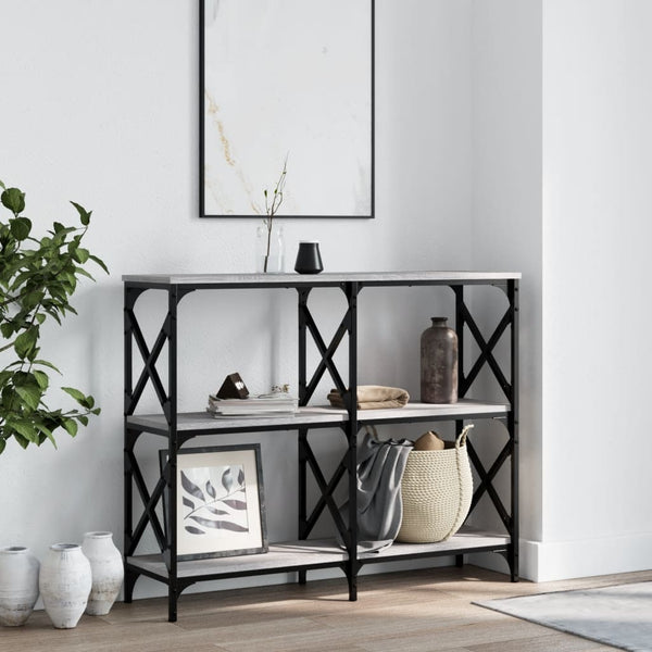 Konsolipöytä harmaa Sonoma 100x28x80,5 cm tekninen puu