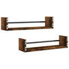 Seinähyllyt tangoilla 2 kpl savutammi 60x16x14 cm
